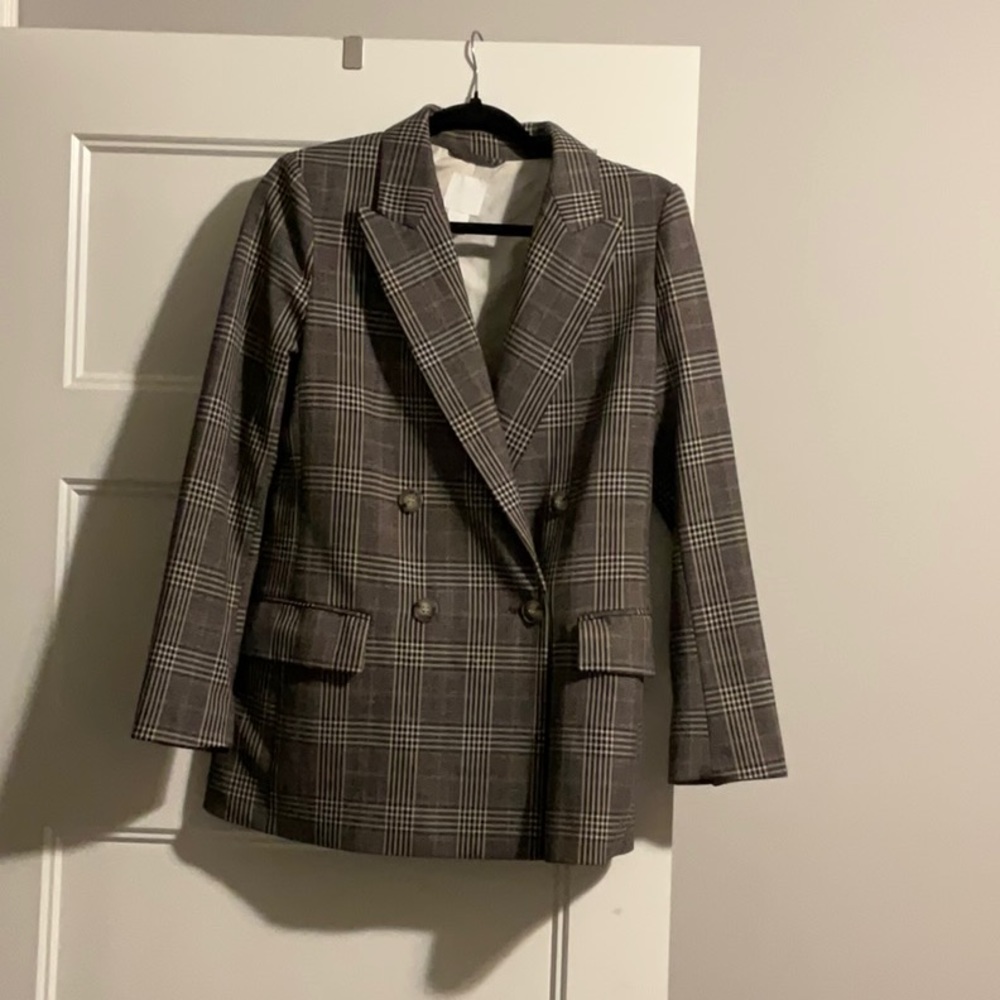 Plaid blazer preppy